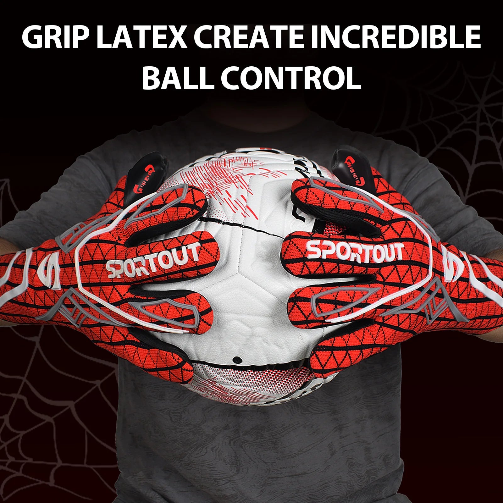 Gants de gardien de but professionnels – Grip en latex allemand 4+3mm | Gants de football respirants