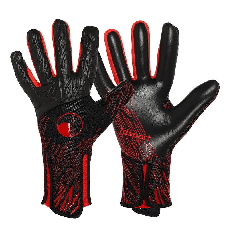 Gants de gardien de but professionnels – Grip en latex 4 mm | Gants de football respirants antidérapants avec protection des doigts