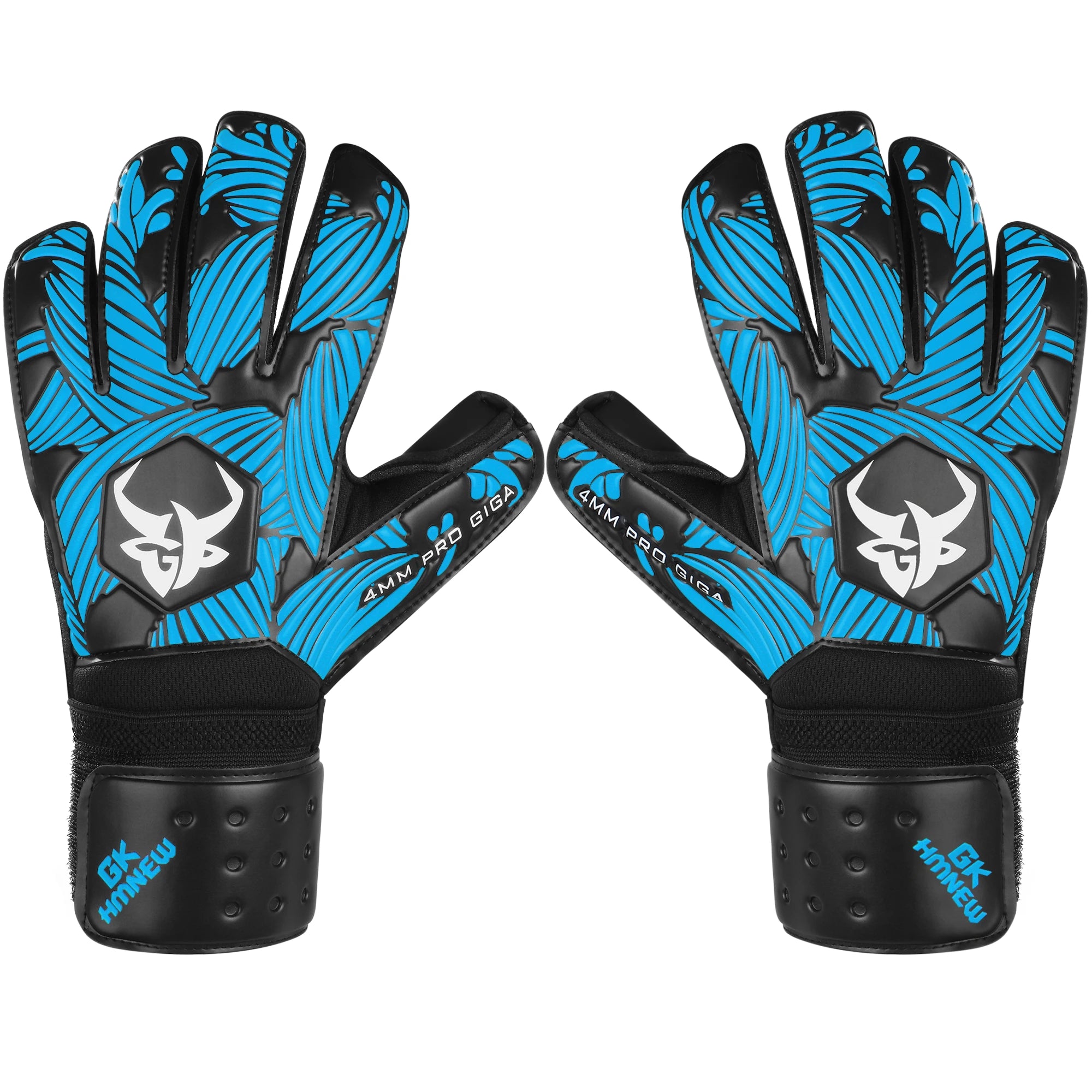 GKHMNEW Goalkeeper Gloves – Strong Grip 4+3mm Fingersave