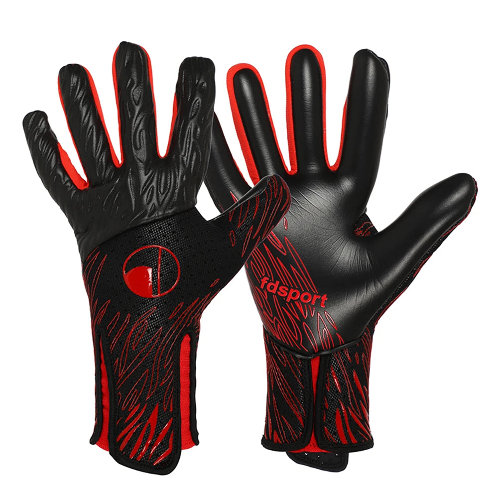 Gants de gardien de but professionnels – Grip en latex 4 mm | Gants de football respirants antidérapants avec protection des doigts