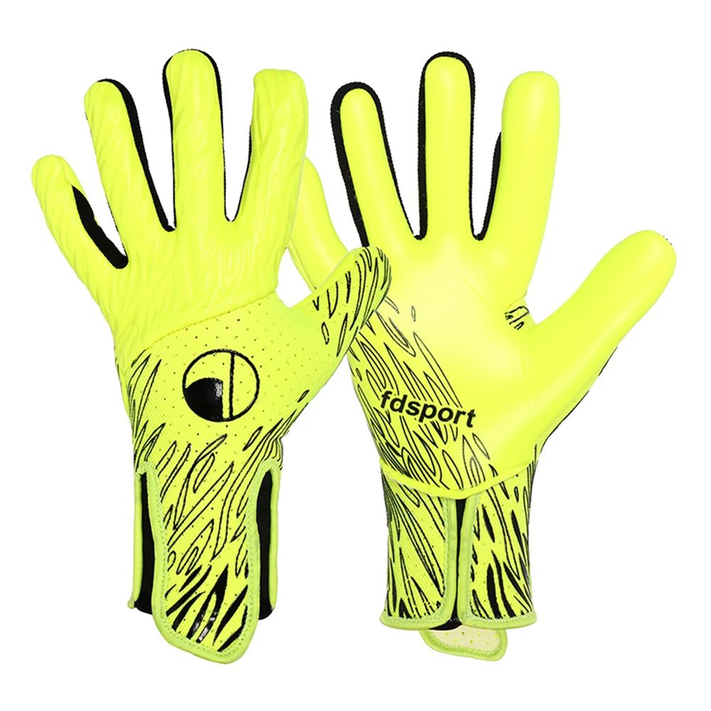 Gants de gardien de but professionnels – Grip en latex 4 mm | Gants de football respirants antidérapants avec protection des doigts