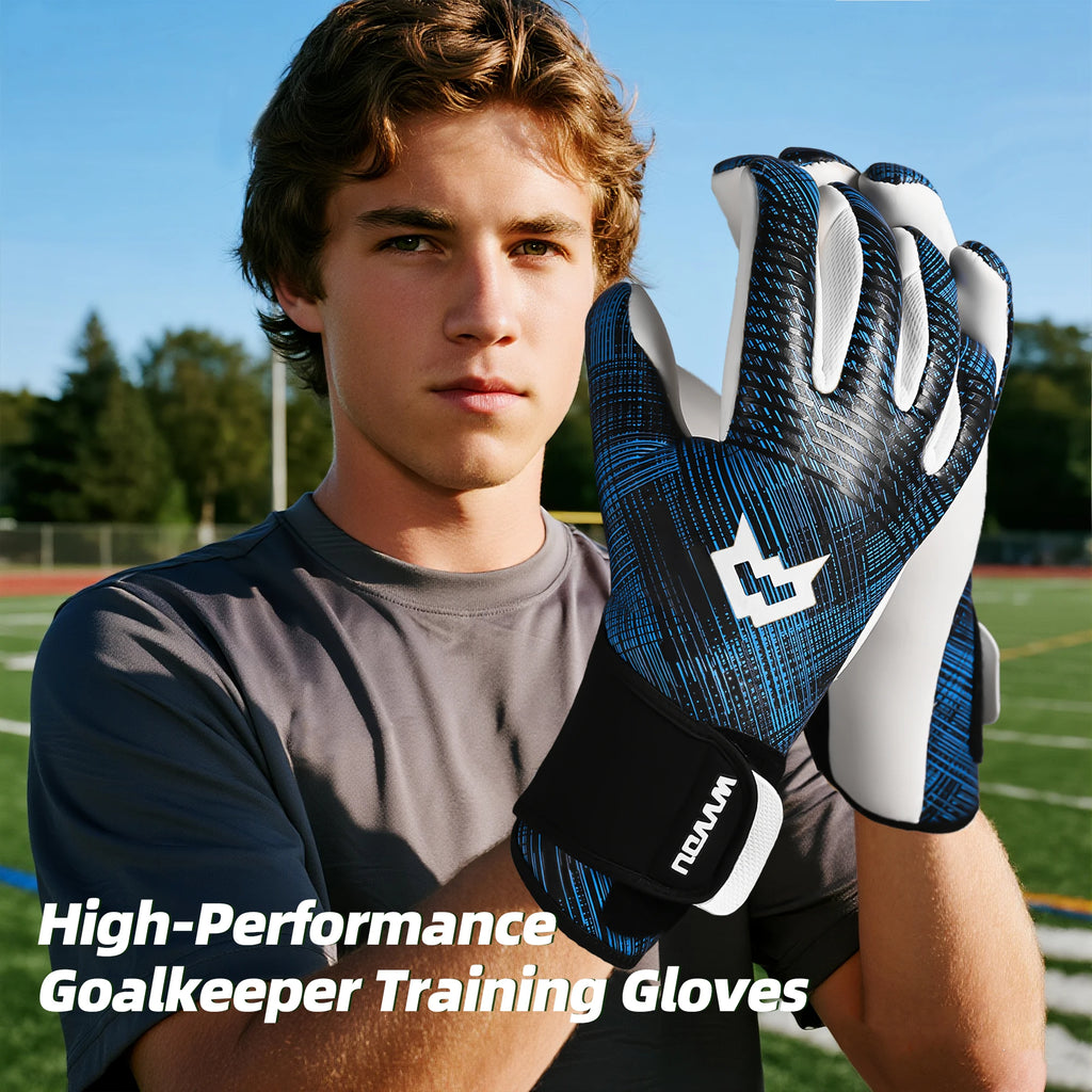 WVVOU Professional Goalkeeper Gloves – 4+3mm Sticky Latex Palm & Breathable Design