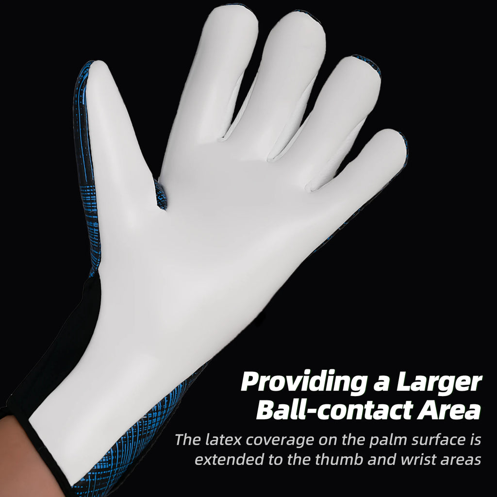 WVVOU Professional Goalkeeper Gloves – 4+3mm Sticky Latex Palm & Breathable Design
