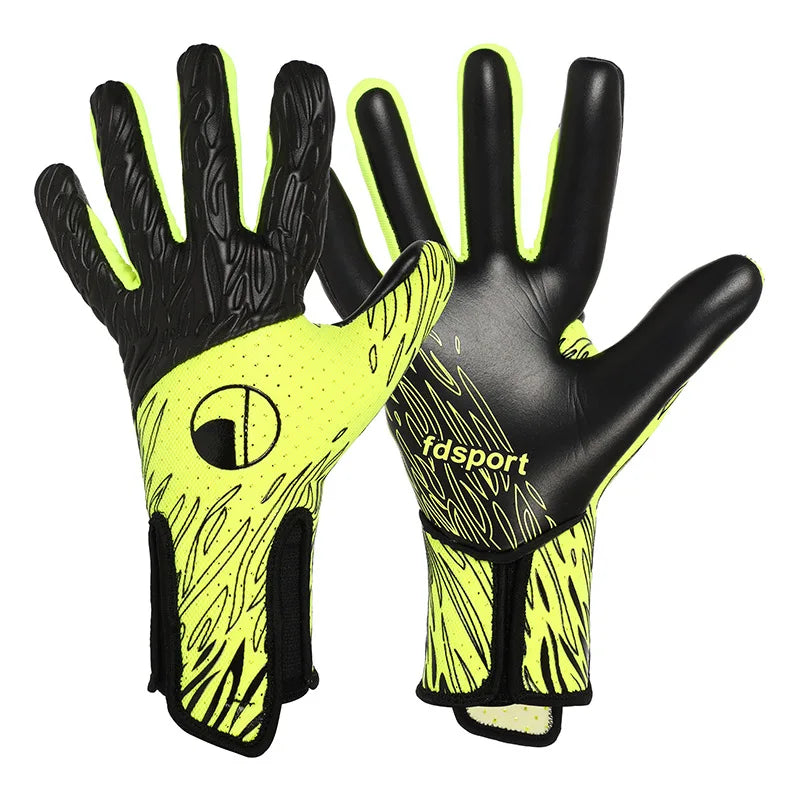 Gants de gardien de but professionnels – Grip en latex 4 mm | Gants de football respirants antidérapants avec protection des doigts
