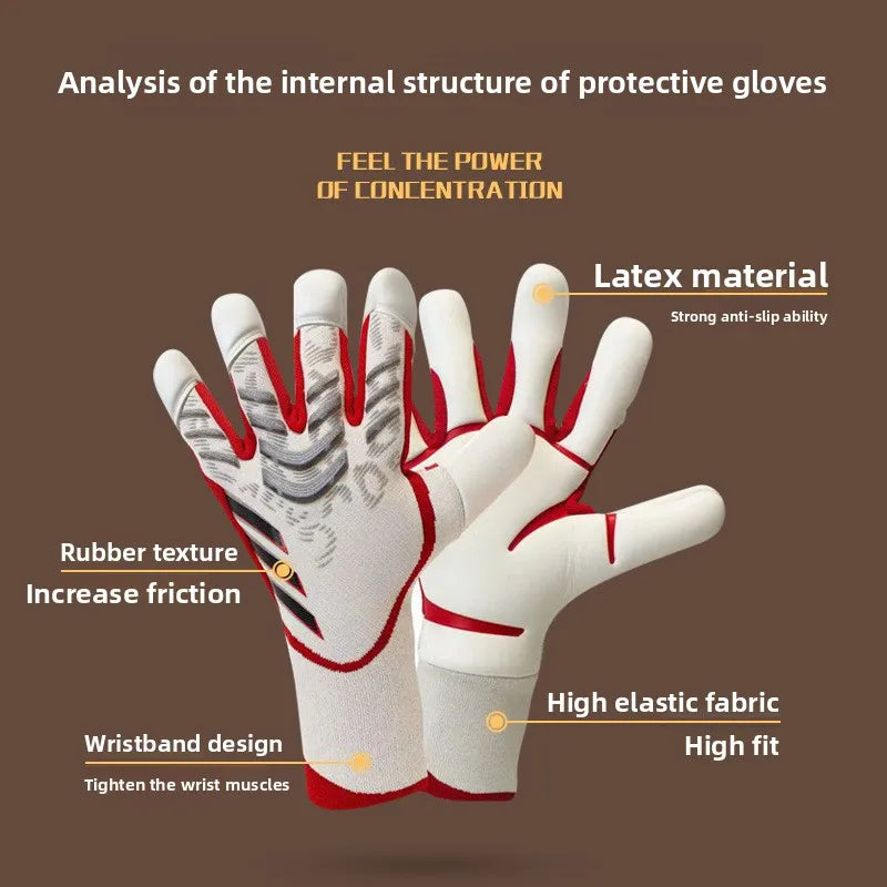 Gants de Gardien de But Adulte Premium – Adhérence Antidérapante en Latex | Gants de Football Professionnels pour Match et Entraînement